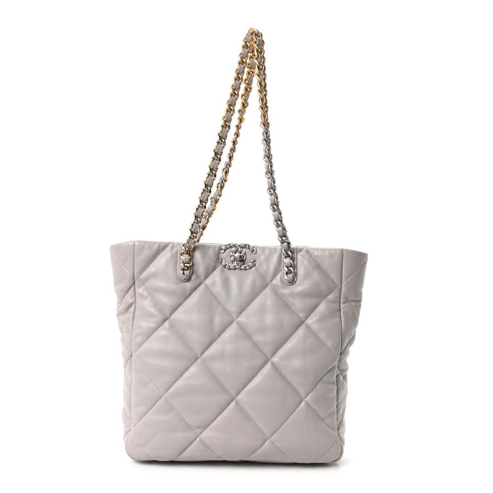 Lambskin Quilted Chanel 19 Shopping Bag #284378C37B